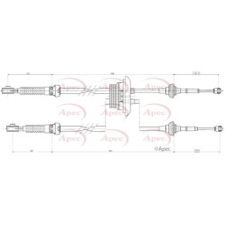 Cable Pull (mt) APEC CAB7021 OE Ref 2444AY