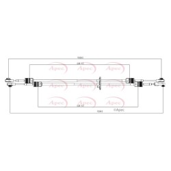 Cable Pull (mt) APEC CAB7023 OE Ref 1749585