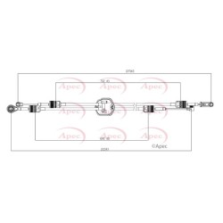 Cable Pull (mt) APEC CAB7024 OE Ref 6C1R7E395BG