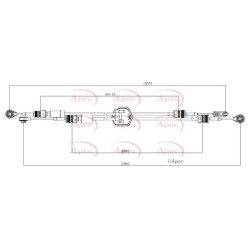 Cable Pull (mt) APEC CAB7025 OE Ref 1753359