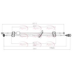 Cable Pull (mt) APEC CAB7026 OE Ref 95515490