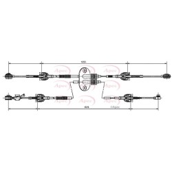 Cable Pull (mt) APEC CAB7027 OE Ref 1686380