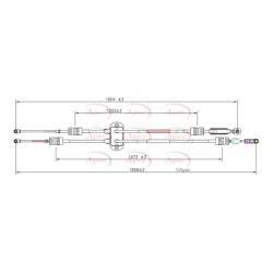 Cable Pull (mt) APEC CAB7032 OE Ref 7E3954M5RBB