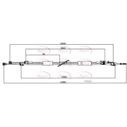 Cable Pull (mt) APEC CAB7033 OE Ref A9012601438