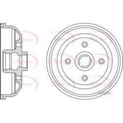 Brake Drum APEC DRM9112 OE Ref 418117