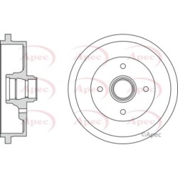 Brake Drum APEC DRM9154 OE Ref 115330192