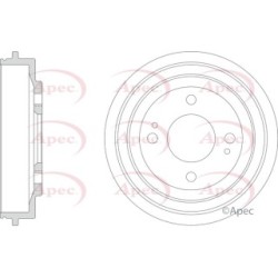 Brake Drum APEC DRM9206 OE Ref 42610SAAQ00