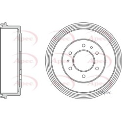 Brake Drum APEC DRM9208 OE Ref 3865373