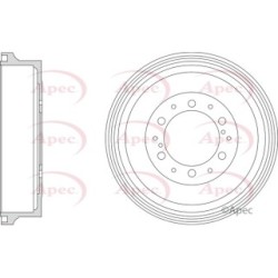 Brake Drum APEC DRM9212 OE Ref 424310K130