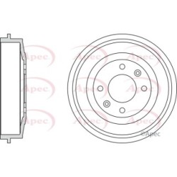 Brake Drum APEC DRM9504 OE Ref 91509908