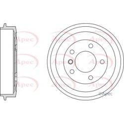 Brake Drum APEC DRM9513 OE Ref 34211159486
