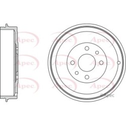 Brake Drum APEC DRM9523 OE Ref 756960