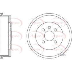 Brake Drum APEC DRM9525 OE Ref 90495034