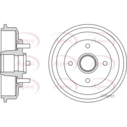 Brake Drum APEC DRM9906 OE Ref 1416191