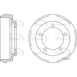 Brake Drum APEC DRM9921 OE Ref 4540218