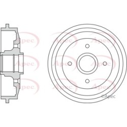 Brake Drum APEC DRM9922 OE Ref 424749