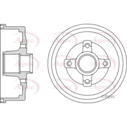 Brake Drum APEC DRM9924 OE Ref 418001