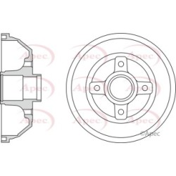 Brake Drum APEC DRM9926 OE Ref 418000