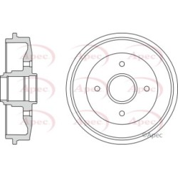 Brake Drum APEC DRM9928 OE Ref 424740