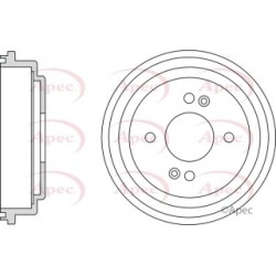 Brake Drum APEC DRM9948 OE Ref 584111C300