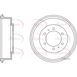 Brake Drum APEC DRM9951 OE Ref MB895470
