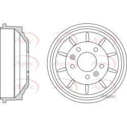 Brake Drum APEC DRM9962 OE Ref 424756