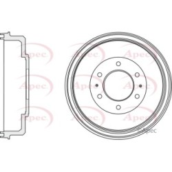 Brake Drum APEC DRM9968 OE Ref MN102439