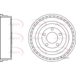 Brake Drum APEC DRM9971 OE Ref 4721263