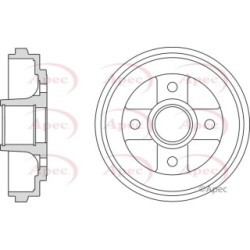 Brake Drum APEC DRM9975 OE Ref 432004A00B