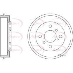 Brake Drum APEC DRM9977 OE Ref 1523974