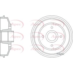 Brake Drum APEC DRM9978 OE Ref 432002176R