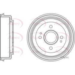 Brake Drum APEC DRM9980 OE Ref 5841107000