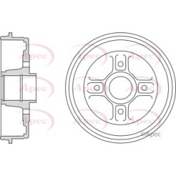 Brake Drum APEC DRM9984 OE Ref 432021782R