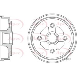 Brake Drum APEC DRM9987 OE Ref 4351184040