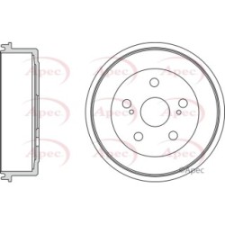 Brake Drum APEC DRM9988 OE Ref 4351165J00