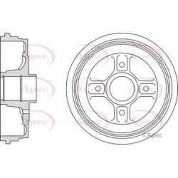 Brake Drum APEC DRM9994 OE Ref 432061HA0A