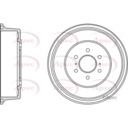 Brake Drum APEC DRM9995 OE Ref 43206EB360