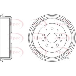 Brake Drum APEC DRM9997 OE Ref 424310K090