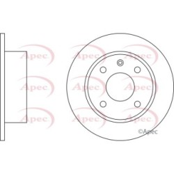 Brake Disc APEC DSK123 OE Ref 1624857