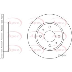 Brake Disc APEC DSK143 OE Ref 4020658A01