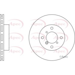 Brake Disc APEC DSK2073 OE Ref 5531162G01