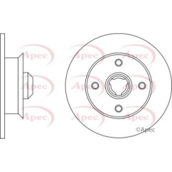 Brake Disc APEC DSK213 OE Ref 191615601A
