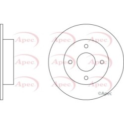 Brake Disc APEC DSK2162 OE Ref 4320699J04