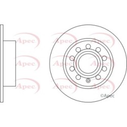 Brake Disc APEC DSK2221 OE Ref 1K0615601K