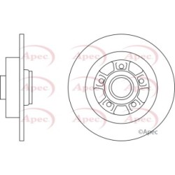 Brake Disc APEC DSK2234 OE Ref 7701713008