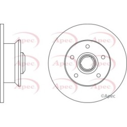 Brake Disc APEC DSK224 OE Ref 357615601B