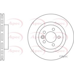 Brake Disc APEC DSK2254 OE Ref SDB000612