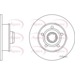 Brake Disc APEC DSK228 OE Ref 8D0615301B