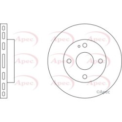Brake Disc APEC DSK231 OE Ref BR703325XA