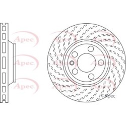 Brake Disc APEC DSK2310 OE Ref 95535140151